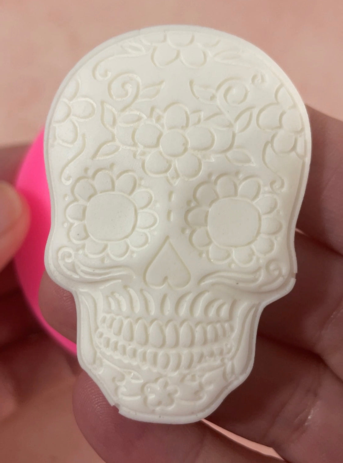 Sugar Skull Polymer clay mold silicone heat safe rubber | Halloween clay mold
