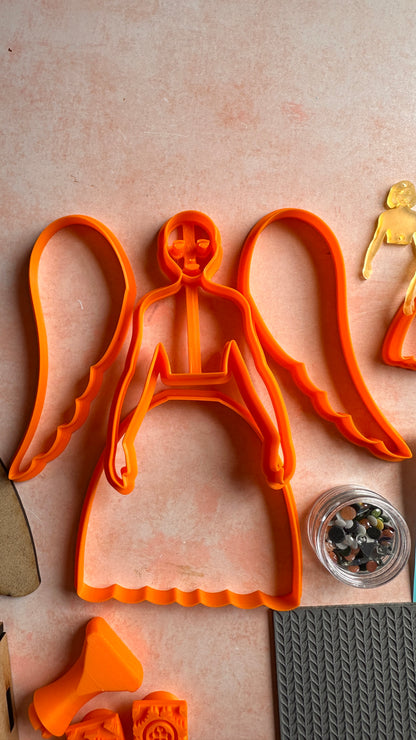 Doll Cutter Set with optional angel or fairy wings - Create Along 