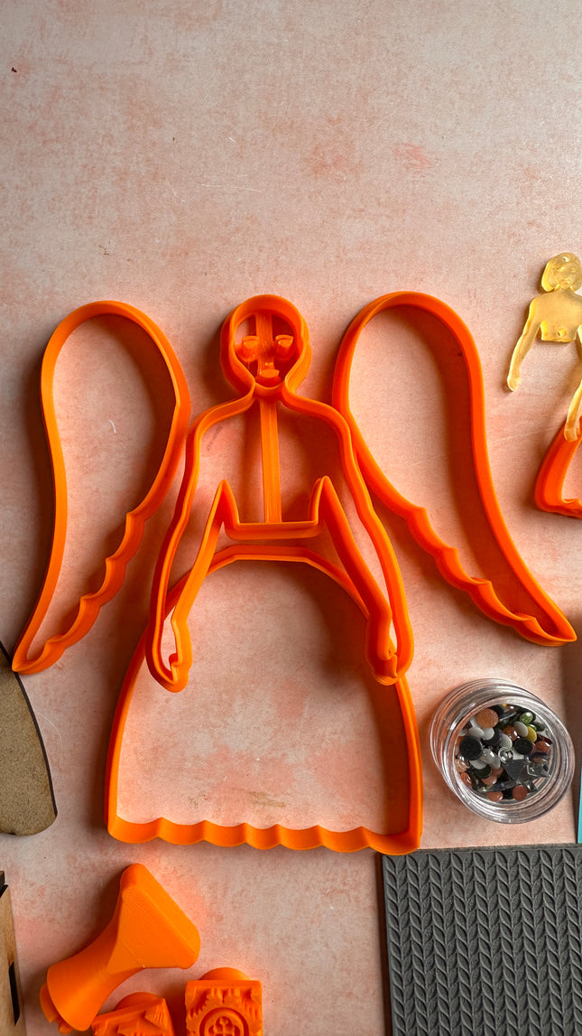 Doll Cutter Set with optional angel or fairy wings - Create Along 