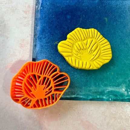 Poppy Flower imprint polymer clay cutter - Create Along 