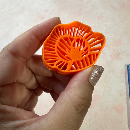 Poppy Flower imprint polymer clay cutter - Create Along 