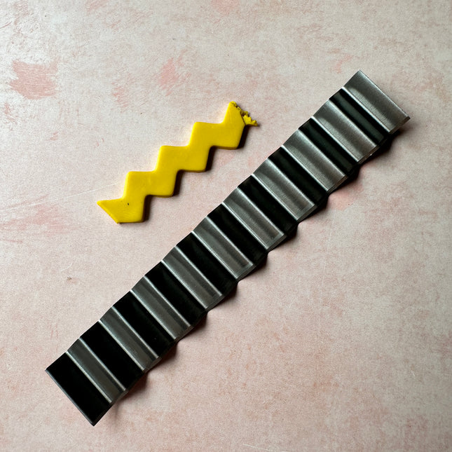 Large Wavy polymer clay slicing blade potato chip mokume gane patterns - Create Along 