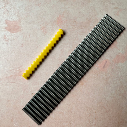 Small Wavy polymer clay slicing blade potato chip mokume gane patterns - Create Along 