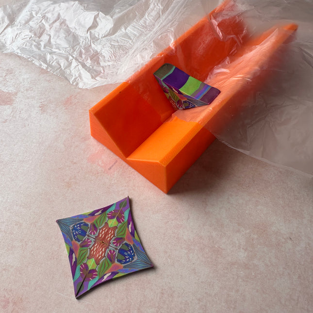 Cane Tool Square cradle for making perfect 4 sided kaleidoscope sections - Create Along 
