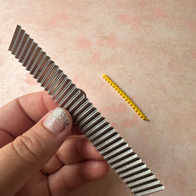 Small Wavy polymer clay slicing blade potato chip mokume gane patterns - Create Along 