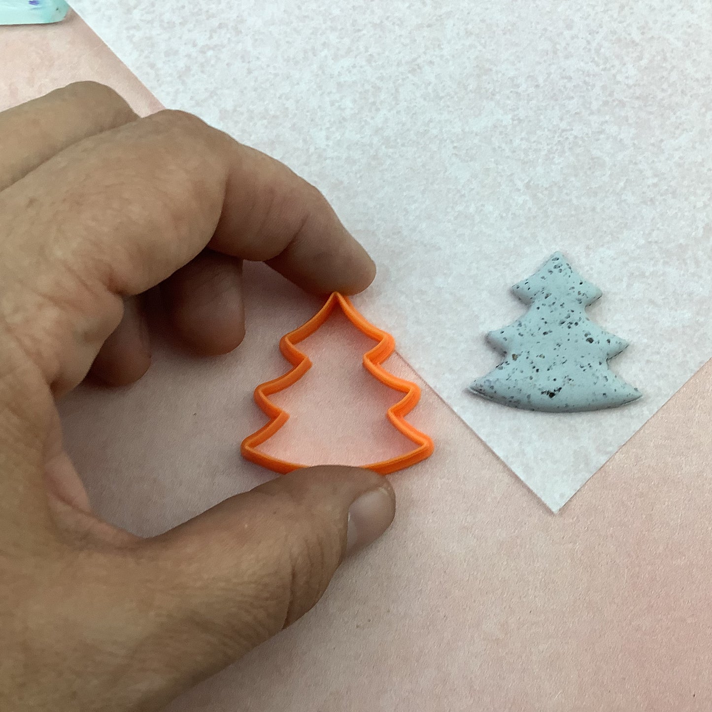 Swoop Christmas Tree polymer clay cutter | tree clay earring cutter