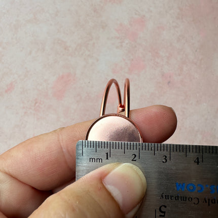 Metal Cuff Cabochon Bracelet Blank Rose Gold - Create Along 