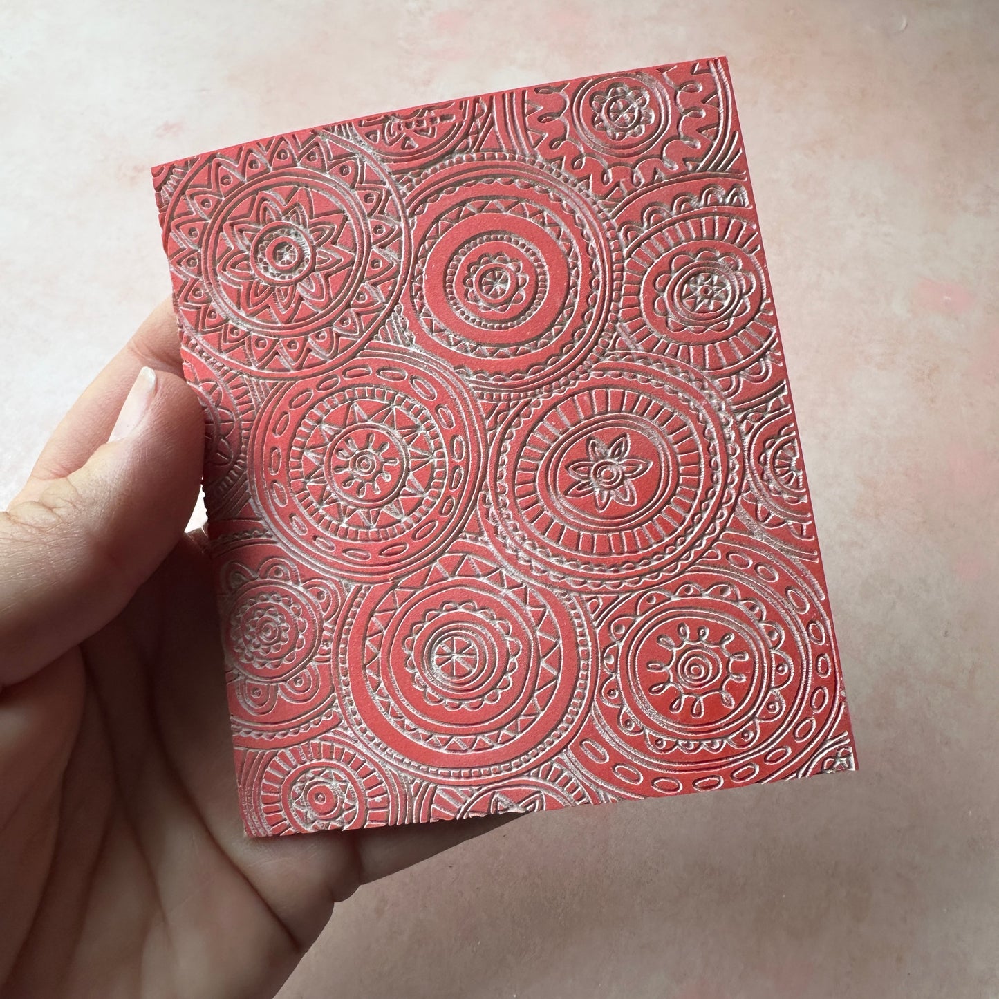 Mandala Magic Polymer Clay Texture Rubber Stamp Gelli plate paper printing