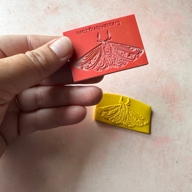 Rubber stamp Mystical Moth #1 - Create Along 