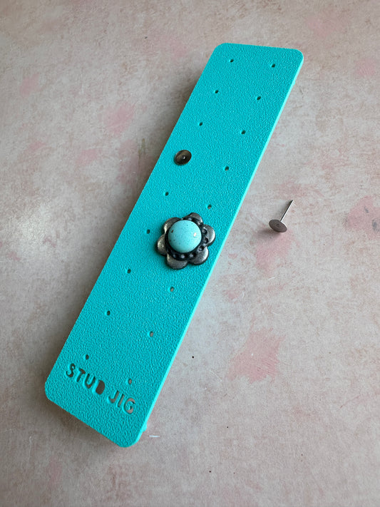 Stud earring assembly and baking jig tool support baking polymer clay tool