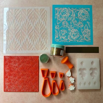 Polymer Clay crafts and earrings CreateAlong tools starter set kit bundle