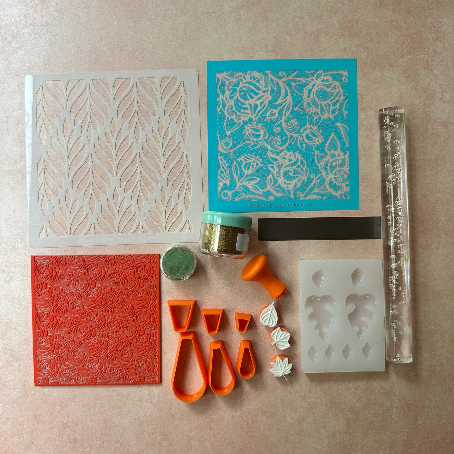 Polymer Clay crafts and earrings CreateAlong tools starter set