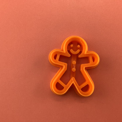 Gingerbread Man polymer clay cutter | gingerbread clay earring cutter - Create Along 