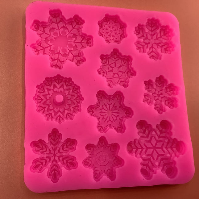 Snowflakes Silicone Mold for clay - Create Along 
