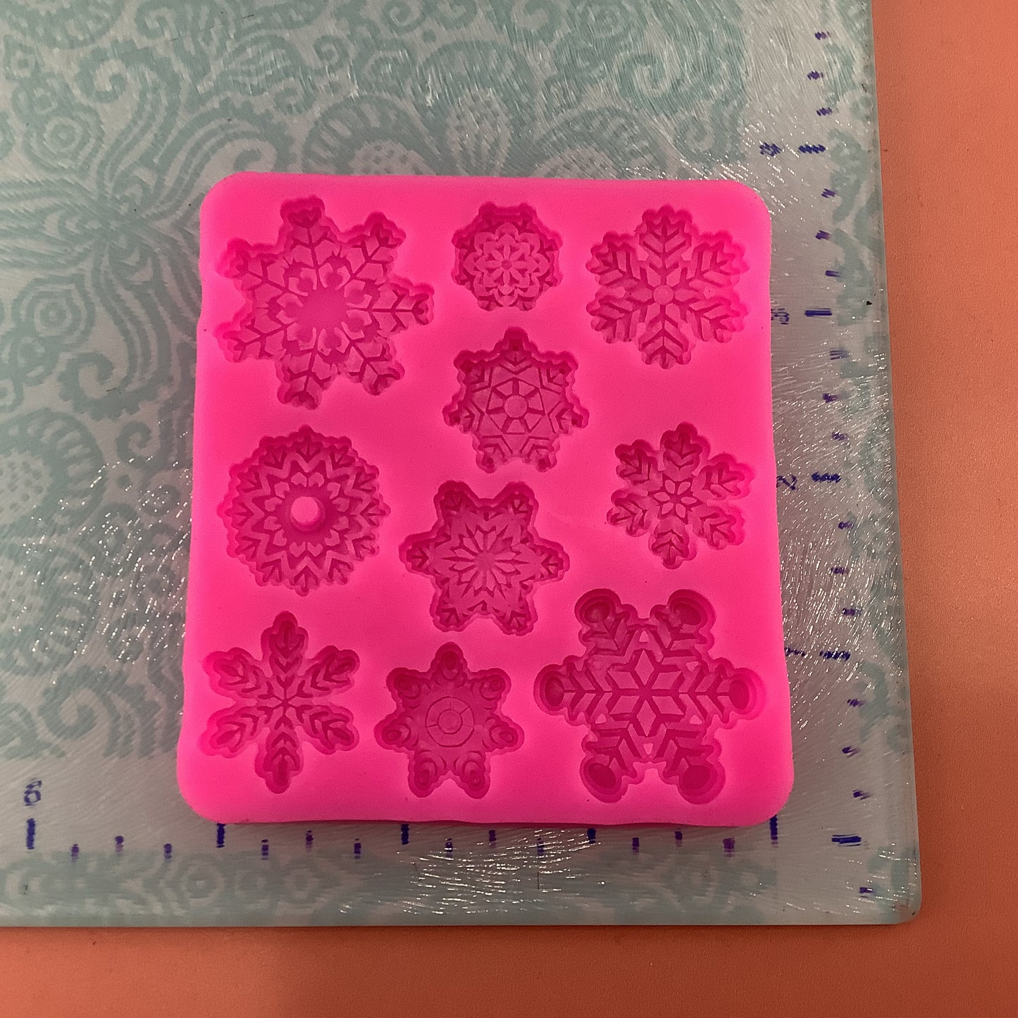 Snowflakes Silicone Mold for clay