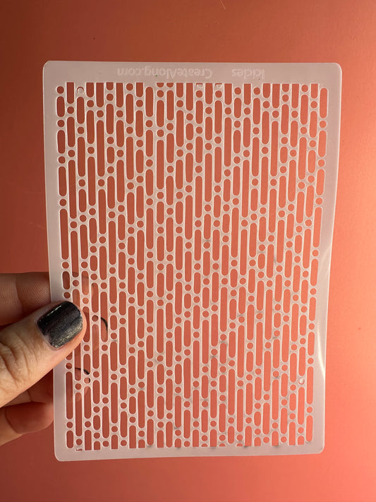 Icicles Mylar Craft Stencil – 10 Mil Modern Organic Design for Polymer Clay