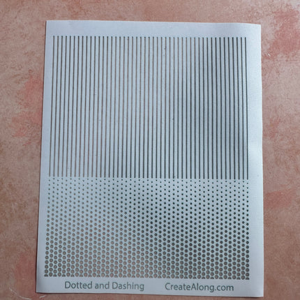 Dotted and Dashing Silkscreen – 3x4 inch Polymer Clay Pattern mesh stencil - Create Along 