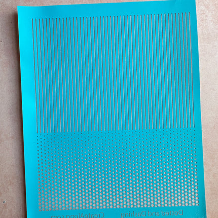 Dotted and Dashing Silkscreen – 3x4 inch Polymer Clay Pattern mesh stencil - Create Along 