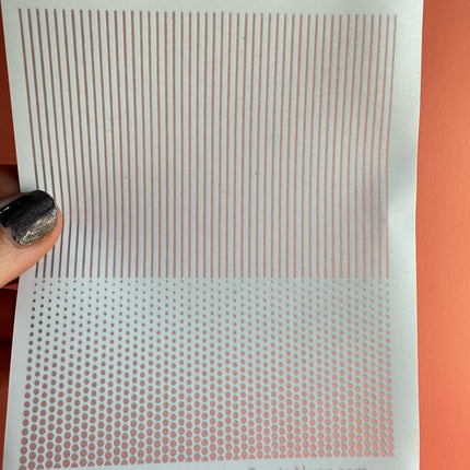 Dotted and Dashing Silkscreen – 3x4 inch Polymer Clay Pattern mesh stencil - Create Along 