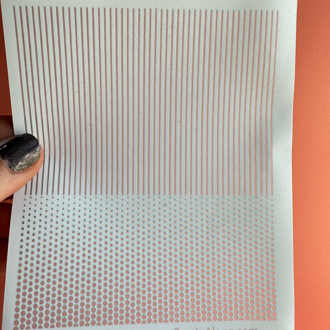 Dotted and Dashing Silkscreen – 3x4 inch Polymer Clay Pattern mesh stencil - Create Along 