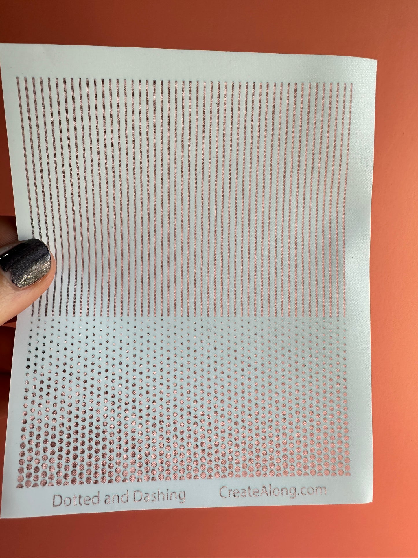 Dotted and Dashing Silkscreen – 3x4 inch Polymer Clay Pattern mesh stencil