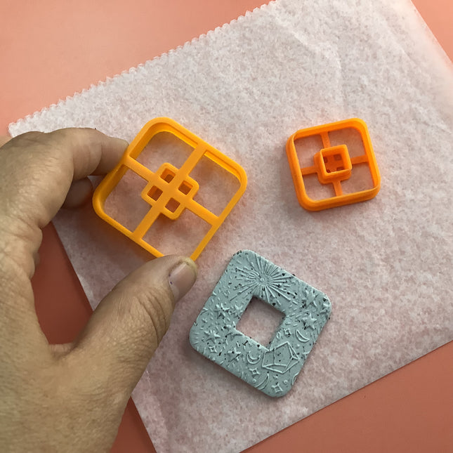 Milo Rounded Square Donut Clay Cutter - Create Along 