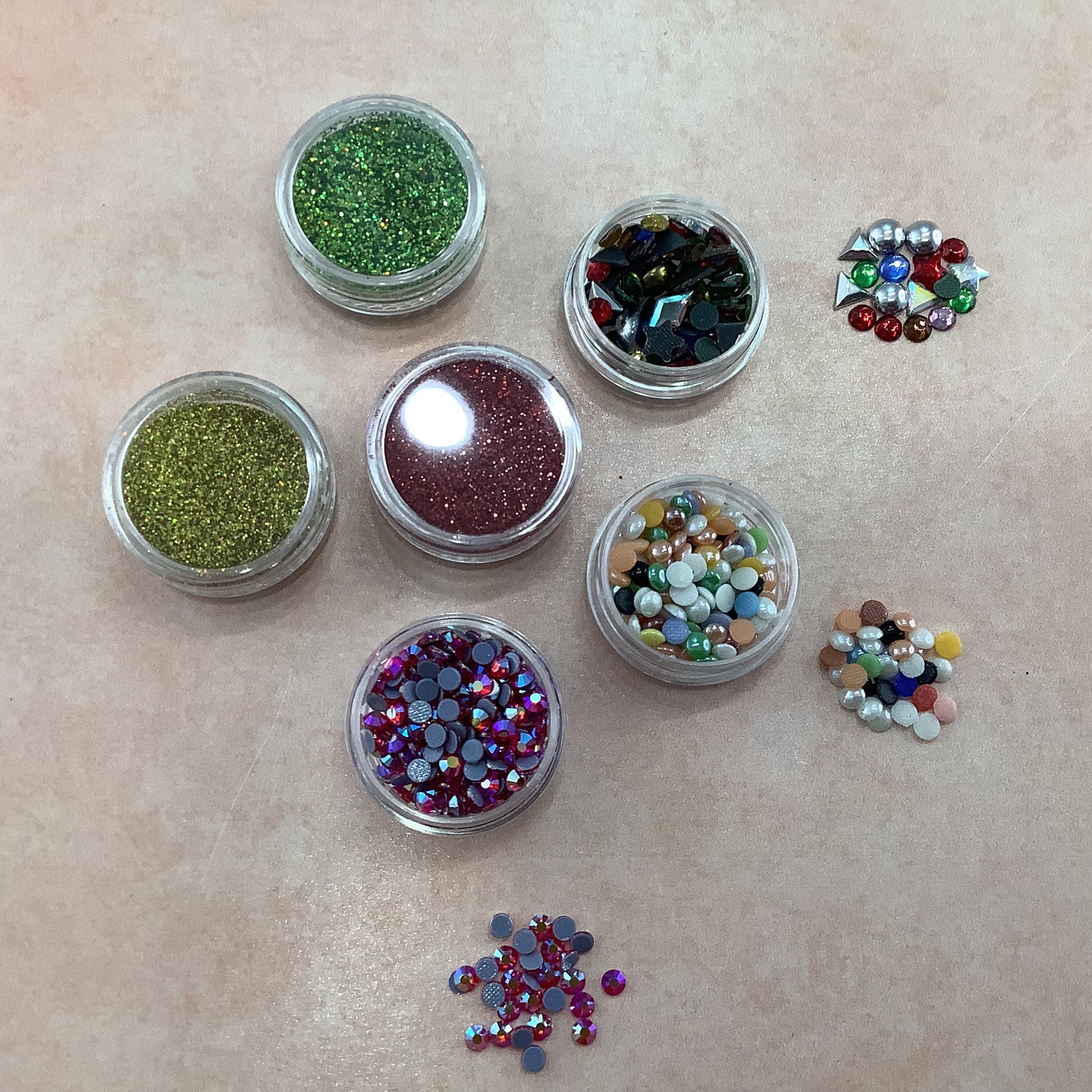 Holiday embellishment hot fix stones and glitters
