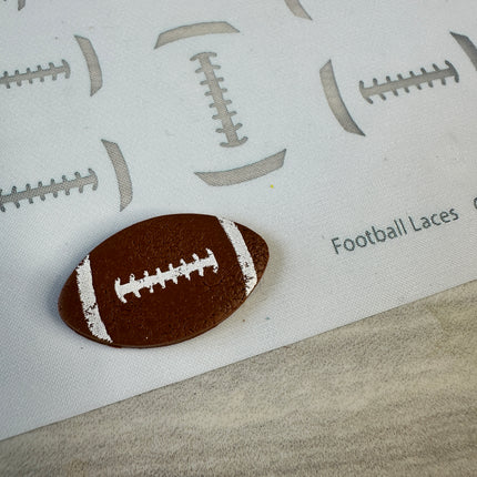 Football Laces and Cutter Set for polymer clay earrings jewelry decor - Create Along 
