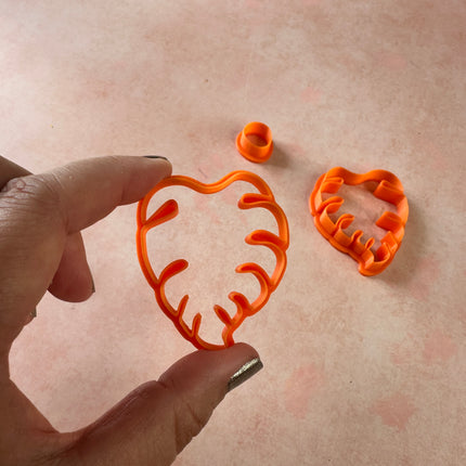 Monstera Leaf polymer clay earring cutter set - Create Along 