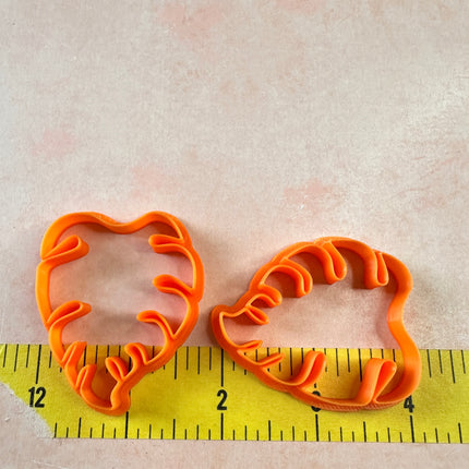 Monstera Leaf polymer clay earring cutter set - Create Along 