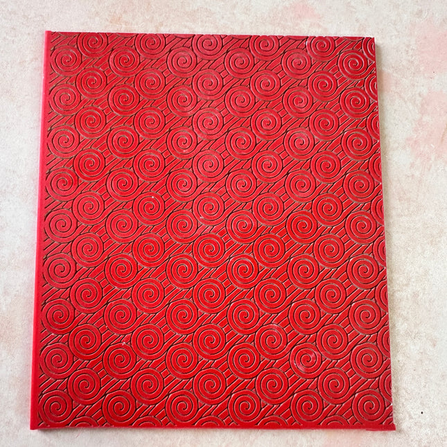 Spiral Wave | Art Deco Inspired polymer clay rubber stamp texture - Create Along 