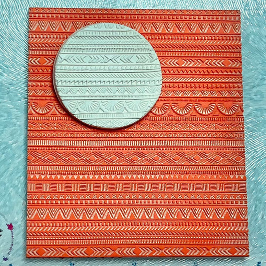 so boho createalong rubber stamp for clay