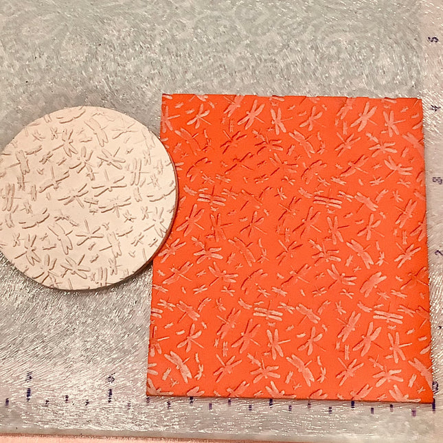 Dragonflies Rubber Stamp Texture Sheet Mat for polymer clay metal clay mixed media art (Copy) - Create Along 
