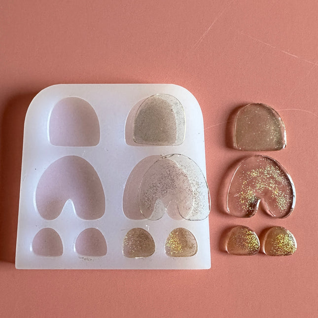 Soft Rainbow Arches Silicone Mold UV resin polymer clay - Create Along 