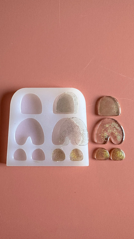 Soft Rainbow Arches Silicone Mold UV resin polymer clay - Create Along 