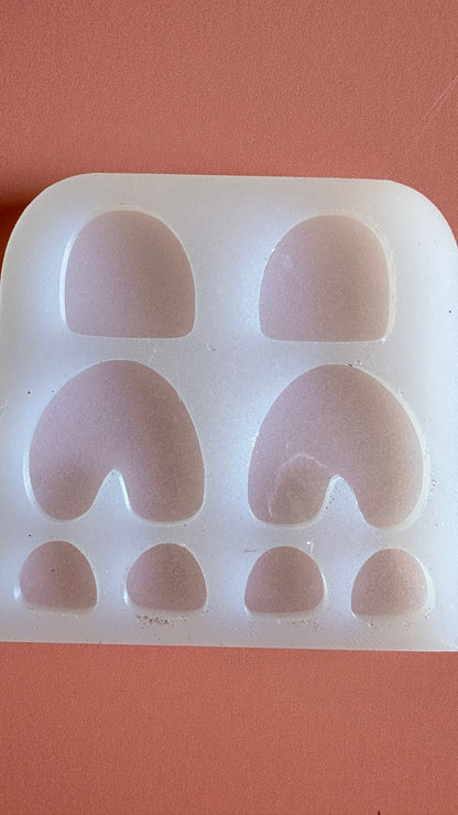 Soft Rainbow Arches Silicone Mold UV resin polymer clay - Create Along 