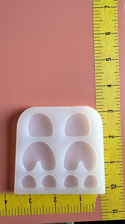Soft Rainbow Arches Silicone Mold UV resin polymer clay - Create Along 