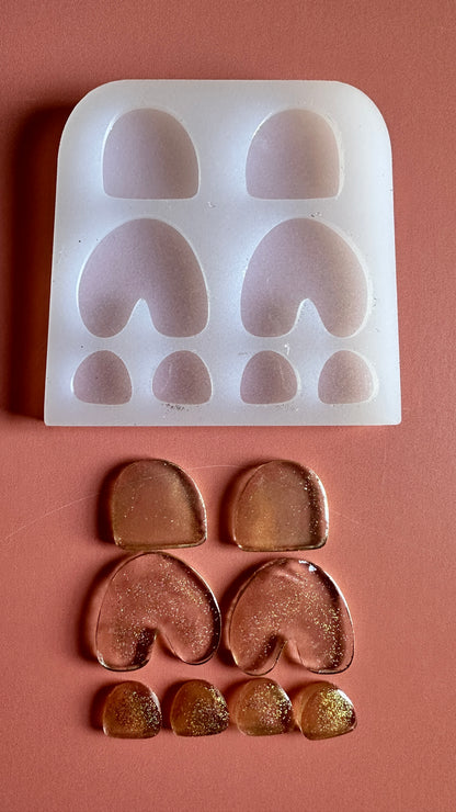 Soft Rainbow Arches Silicone Mold UV resin polymer clay - Create Along 