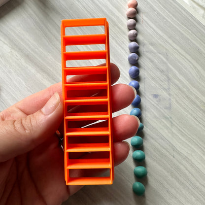 Bead Ladder polymer clay cutter for making 10 pieces same size and shape - Create Along 
