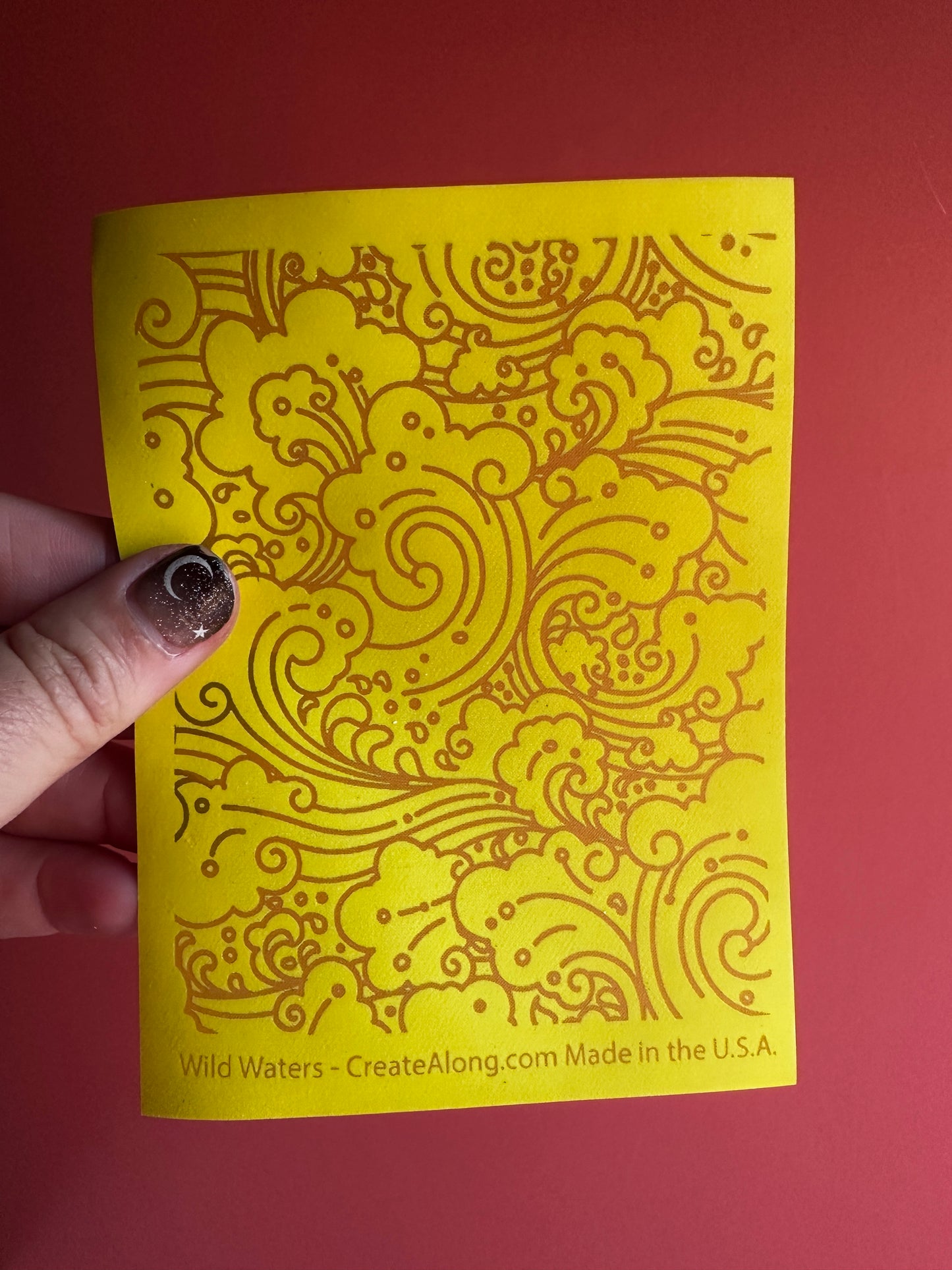 Wild Waters ocean waves silkscreen pattern - Create Along 