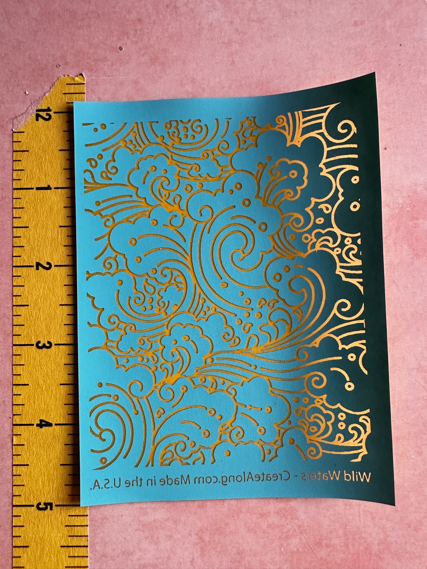 Wild Waters ocean waves silkscreen pattern - Create Along 