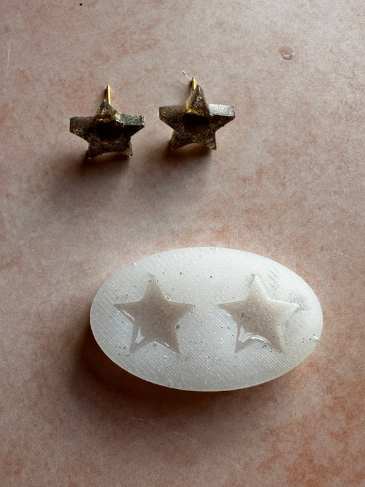 Tiny pre-domed star UV resin clay silicone mold