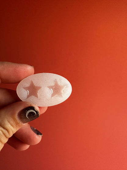 Tiny pre-domed star UV resin clay silicone mold - Create Along 