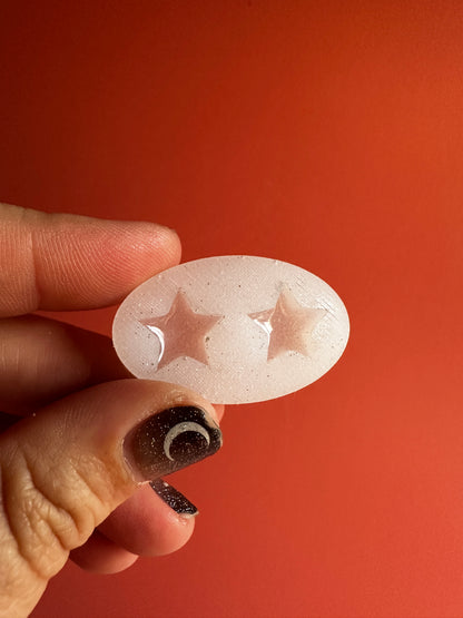 Tiny pre-domed star UV resin clay silicone mold - Create Along 