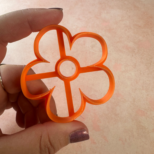 Big Flower Donut clay earring mirrored Cutters "Adele" - Create Along 