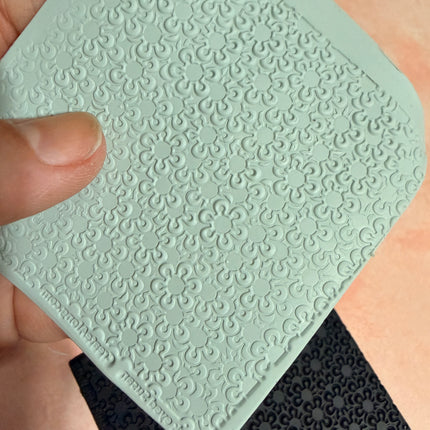 Black Eyed Susan Rubber Stamp Texture Sheet Mat for polymer clay metal clay mixed media art