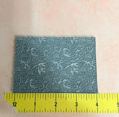 Peaceful Woodlands polymer clay rubber stamp bear fox deer rabbit