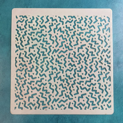 Street Art Retro Mylar Stencil texture sheets for polymer clay earrings art jewelry mixed media 80's - Create Along 