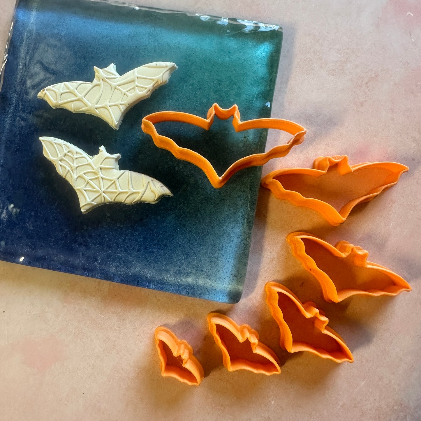 Basic Bat polymer clay cutter set Halloween gothic