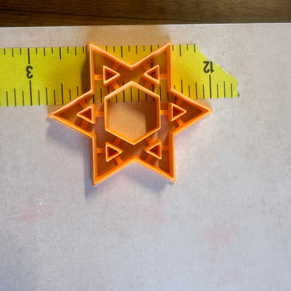 Hanukkah Star of David skinny cutout polymer clay cutter holiday clay earrings ornaments